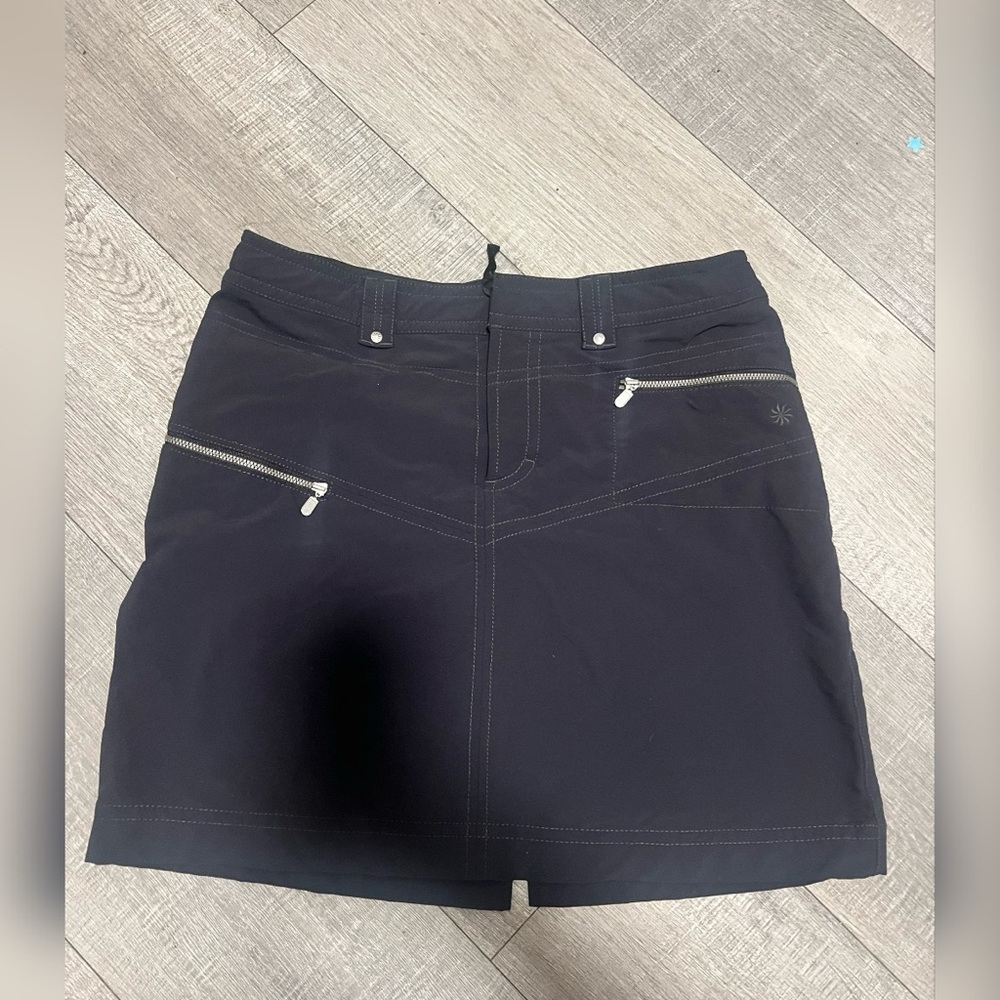 Athleta Tear Away B4 U Play Hiking Fleece Lined Black Skirt Size 8